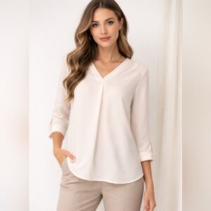 Sz‎ 1x! *NWTs* Anne Klein Elegant Ivory Blouse